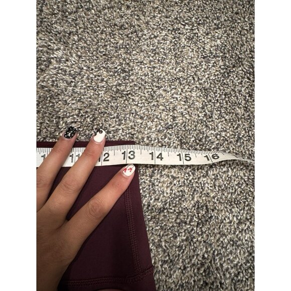 Lululemon Wunder Under Crop (Hi-Rise) (Full-On Luxtreme 21") Burgundy Size 8 EUC - Picture 3 of 5